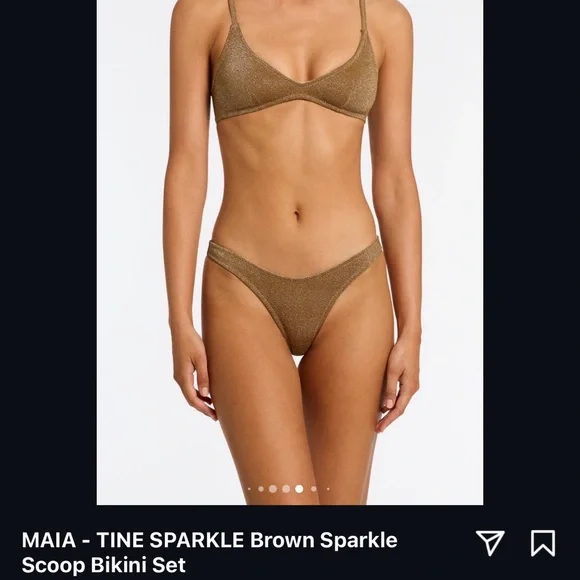 Triangl Swimwear Sparkling Bronze Bikini Set - Picture 2 of 6